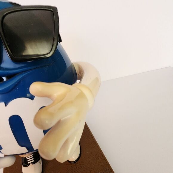Vintage Blue M & M Candy Dispenser With Sunglasses - Picture 4 of 12